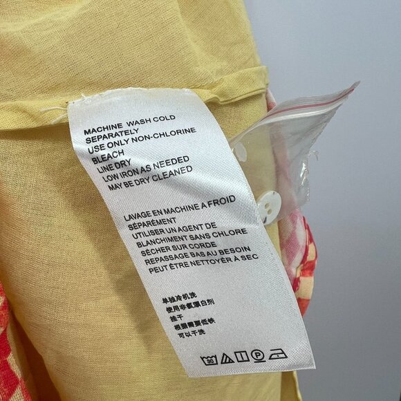 New Free People Napa Tie Front Maxi Dress in Sunshine Combo Women's XS - Picture 7 of 9